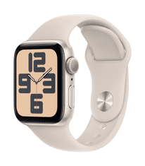 Apple Watch SE pametni sat, 40 mm, GPS, sportski remen M/L, Starlight