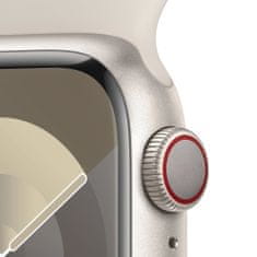 Apple Watch Series 9 Smartwatch, 41 mm, aluminijsko kućište, sportski remen M/L, Starlight (MR8U3QH/A)