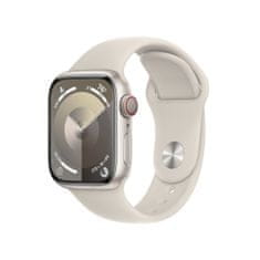 Apple Watch Series 9 Smartwatch, 41 mm, aluminijsko kućište, sportski remen M/L, Starlight (MR8U3QH/A)