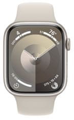 Apple Watch Series 9 Smartwatch, 45 mm, aluminijsko kućište, sportski remen M/L, Starlight (MR973QH/A)