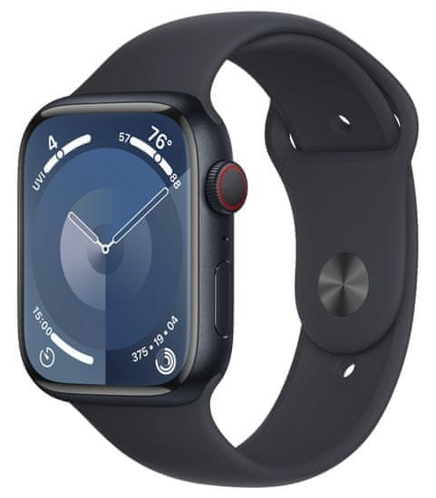 Apple Watch Series pametni sat 9, GPS, 45 mm, aluminijsko kućište, sportski remen S/M, Midnight (MR993QH/A)
