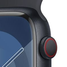 Apple Watch Series pametni sat 9, GPS, 45 mm, aluminijsko kućište, sportski remen S/M, Midnight (MR993QH/A)