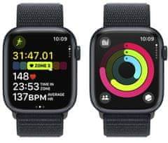 Apple Watch Series pametni sat 9, GPS, 45 mm, aluminijsko kućište, remen za sportsku petlju, Midnight (MR9C3QH/A)