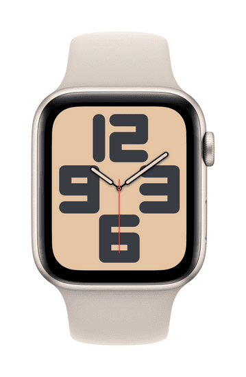 Apple Watch SE pametni sat, 44 mm, GPS, sportski remen S/M, Starlight