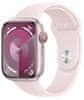 Watch Series 9 pametni sat, GPS, 45 mm, rozo aluminijsko kućište, sportski remen M/L, svijetlo roza (MR9H3QH/A)
