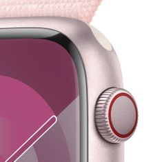 Apple Watch Series 9 pametni sat, GPS, 45 mm, rozo aluminijsko kućište, remen Sport Loop, svijetlo roza (MR9J3QH/A)