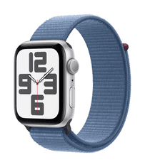 Apple Watch SE pametni sat, 44 mm, GPS, srebrni, Loop remen Storm blue
