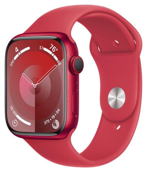 Apple Watch Series 9 pametni sat, GPS, 45 mm, crveno aluminijsko kućište, sportski remen M/L, crveni (MRXK3QH/A)