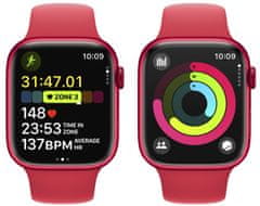 Apple Watch Series 9 pametni sat, GPS, 45 mm, crveno aluminijsko kućište, sportski remen M/L, crveni (MRXK3QH/A)
