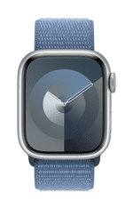 Apple Watch Series 9 pametni sat, 41 mm, GPS, srebrni, Loop remen u Storm blue