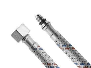 AQUALINE Fleksibilna nehrđajuća cijev M8x3/8", krom, 40 cm