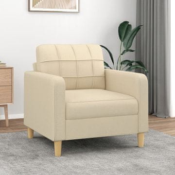 Vidaxl Fotelja, krem boje, 60 cm, presvučena tkaninom