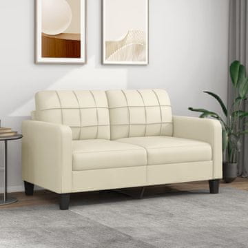 Vidaxl Dvosjed Kauč Krem 140 cm Imitacija Kože