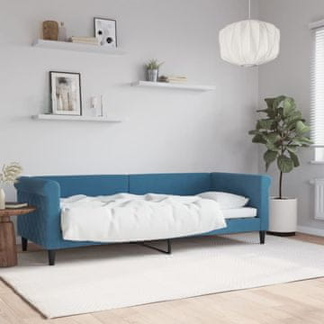 Vidaxl Dnevni krevet, plava, 80x200 cm, presvučen baršunom