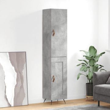 Vidaxl Visoki ormarić betonsko-sivi 34,5 x 34 x 180 cm