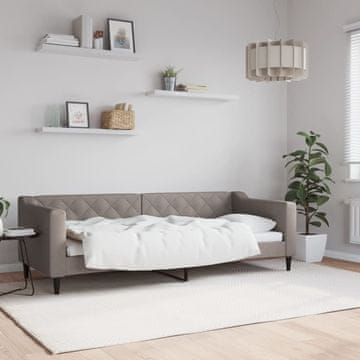 Vidaxl Kauč na razvlačenje, taupe, 80x200 cm, tkanina za presvlačenje