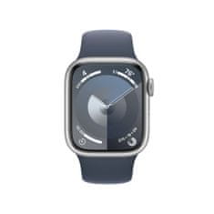 Apple Watch Series 9 pametni sat, 41 mm, GPS, srebrni, sportski remen u Storm blue, M/L