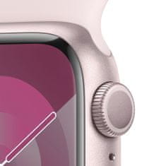 Apple Watch Series 9 pametni sat, 41 mm, GPS, sportski remen S/M, ružičasti