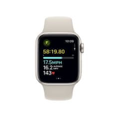 Apple Watch SE pametni sat, 40 mm, GPS, sportski remen S/M, Starlight