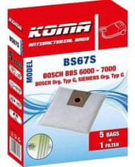 KOMA Vrećice za usisavač BS67S - Bosch Typ G, 5ks