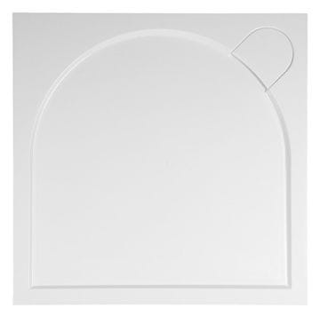 Gelco GELCO kvadratna tuš kadica 90x90 cm, lijevani mramor, bijela