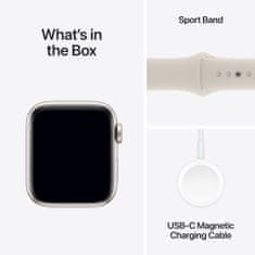 Apple Watch SE pametni sat, 40 mm, GPS, sportski remen M/L, Starlight