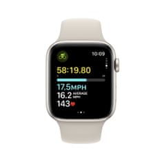 Apple Watch SE Smart Watch, 44 mm, GPS, Sportska narukvica M/L, Starlight