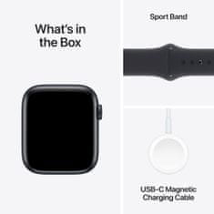 Apple Watch SE pametni sat SE, 44 mm, GPS, sportski remen S/M,Midnight