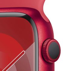 Apple Watch Series 9 pametni sat, 45 mm, GPS, sportski remen S/M, crvena