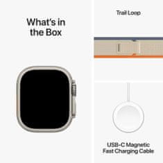 Apple Watch Ultra 2 pametni sat, 49 mm, GPS+Cellular, Trail Loop remen S/M, narančasto/bež