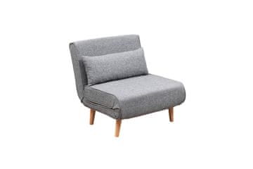 Atelier Del Sofa Fotelja na razvlačenje, Svijetlo siva, Folde Single - Light Grey