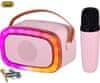 Trevi XR8A01 prijenosni KARAOKE zvučnik, Bluetooth, USB/microSD/AUX, mikrofon, roza (Rose Pink)