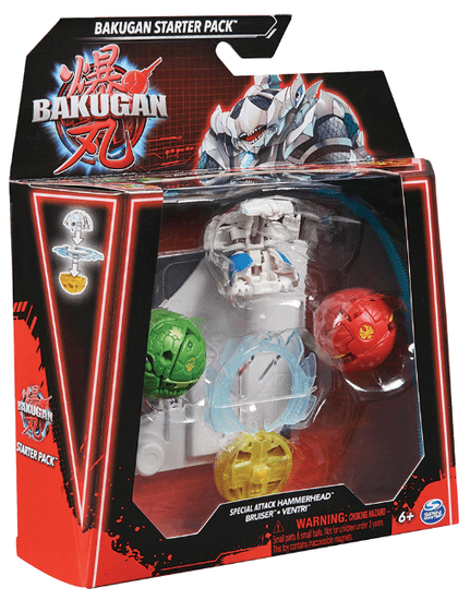 Spin Master Bakugan Starter set, Hammerhead, Bruiser & Ventri (25674)