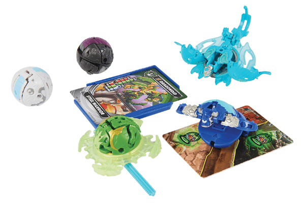 Spin Master Bakugan Battle set, Ventri, Dragonoid, Bruiser, Trox & Smoke