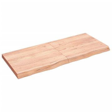Vidaxl Stolna ploča svjetlosmeđa 140x60x(2-6) cm tretirana hrastovina