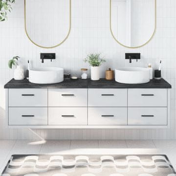 Vidaxl Kupaonska Radna Ploča Tamnosmeđa 200x60x(2-4) cm Masivno Drvo