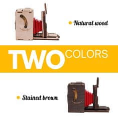 JollyLook Unaprijed sastavljena drvena mini filmska kamera s rupicom (prirodno drvo) JLK012