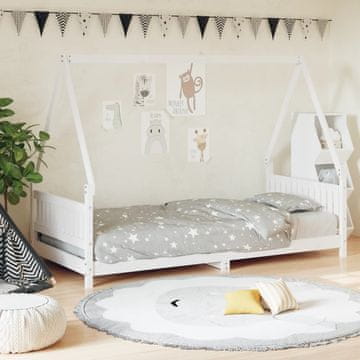 Vidaxl Okvir za dječji krevet bijeli 90x190 cm borovina