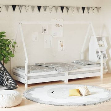 Vidaxl Okvir za dječji krevet bijeli 80x200 cm borovina