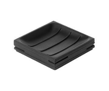 Gedy QUADROTTO Crni Samostojeći Držač za Sapun od Poliresina