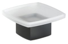 Gedy LOUNGE Stalak Za Sapun, Matirano Staklo, Crna Mat, 118mm