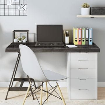 Vidaxl Ploča stola tamnosmeđa 120x50x(2-6) cm masivno hrastovo drvo