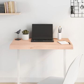 Vidaxl Ploča stola 80x40x(2-6) cm, Neobrađeno masivno hrastovo drvo