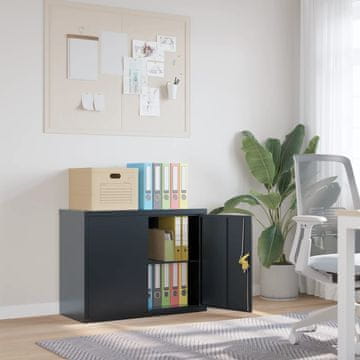 Vidaxl Ormar za spise antracit boje 90x40x70 cm čelik