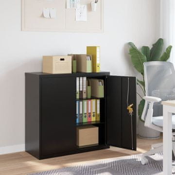 Vidaxl Ormar za spise Crni 90x40x90 cm Čelik