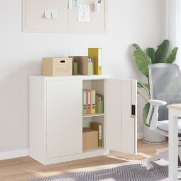 Vidaxl Ormar za spise Bijeli 79x40x90 cm Čelik