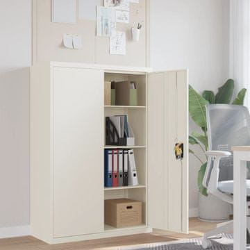 Vidaxl Ormar za spise Bijeli 90x40x140 cm Čelik