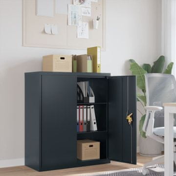 Vidaxl Ormar za spise antracit boje 90x40x105 cm čelik