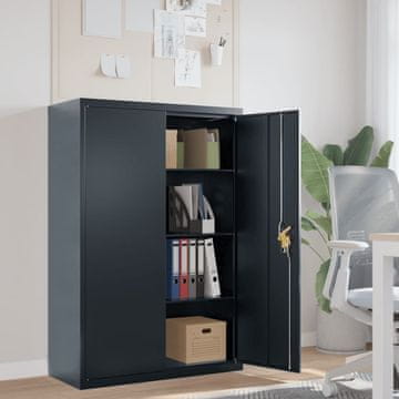 Vidaxl Ormar za spise antracit boje 90x40x140 cm čelik