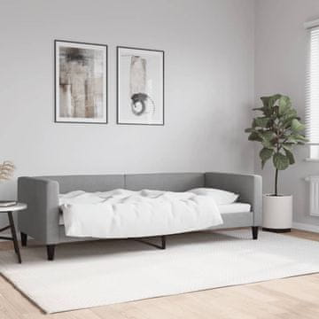 Vidaxl Dnevni krevet, svijetlosiva, 80x200 cm, presvučen tkaninom